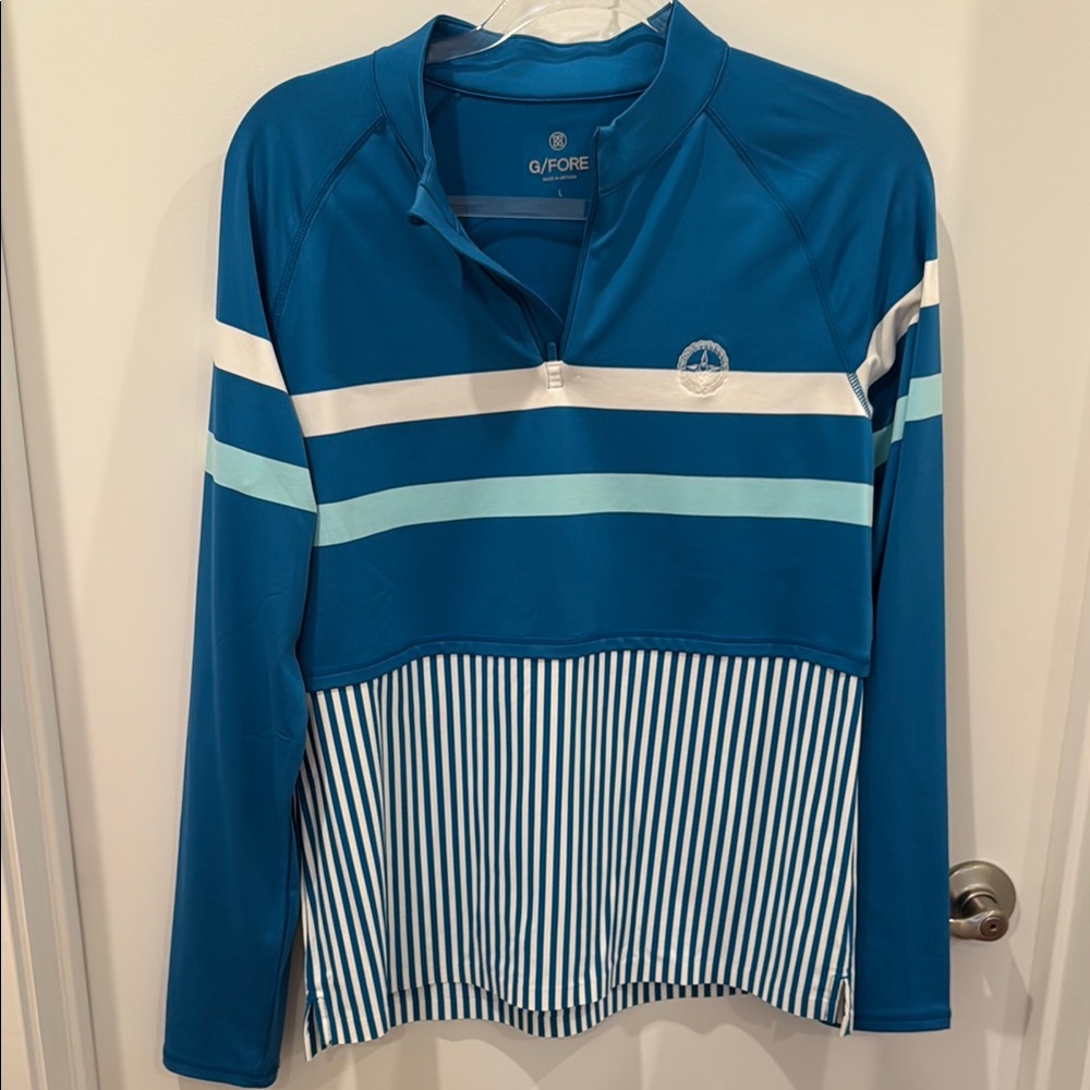 G/FORE Women's Blue Striped Top